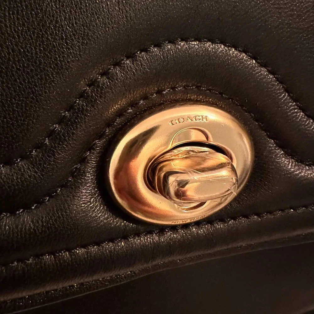 Coach Marlie Top Handle Satchel With Border Quilting - Picture 5 of 9